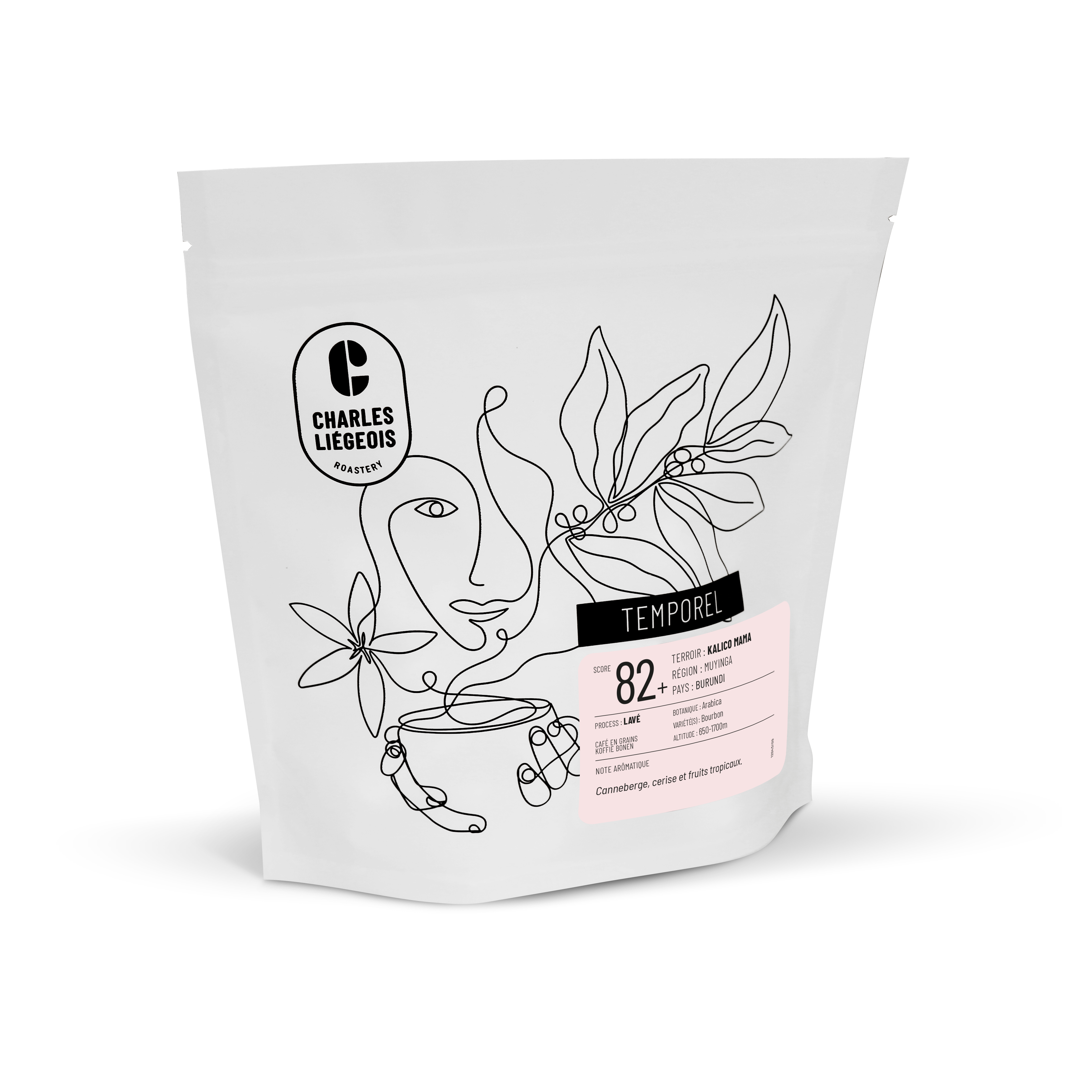 Temporal coffee range Package of coffee from the Temporal range