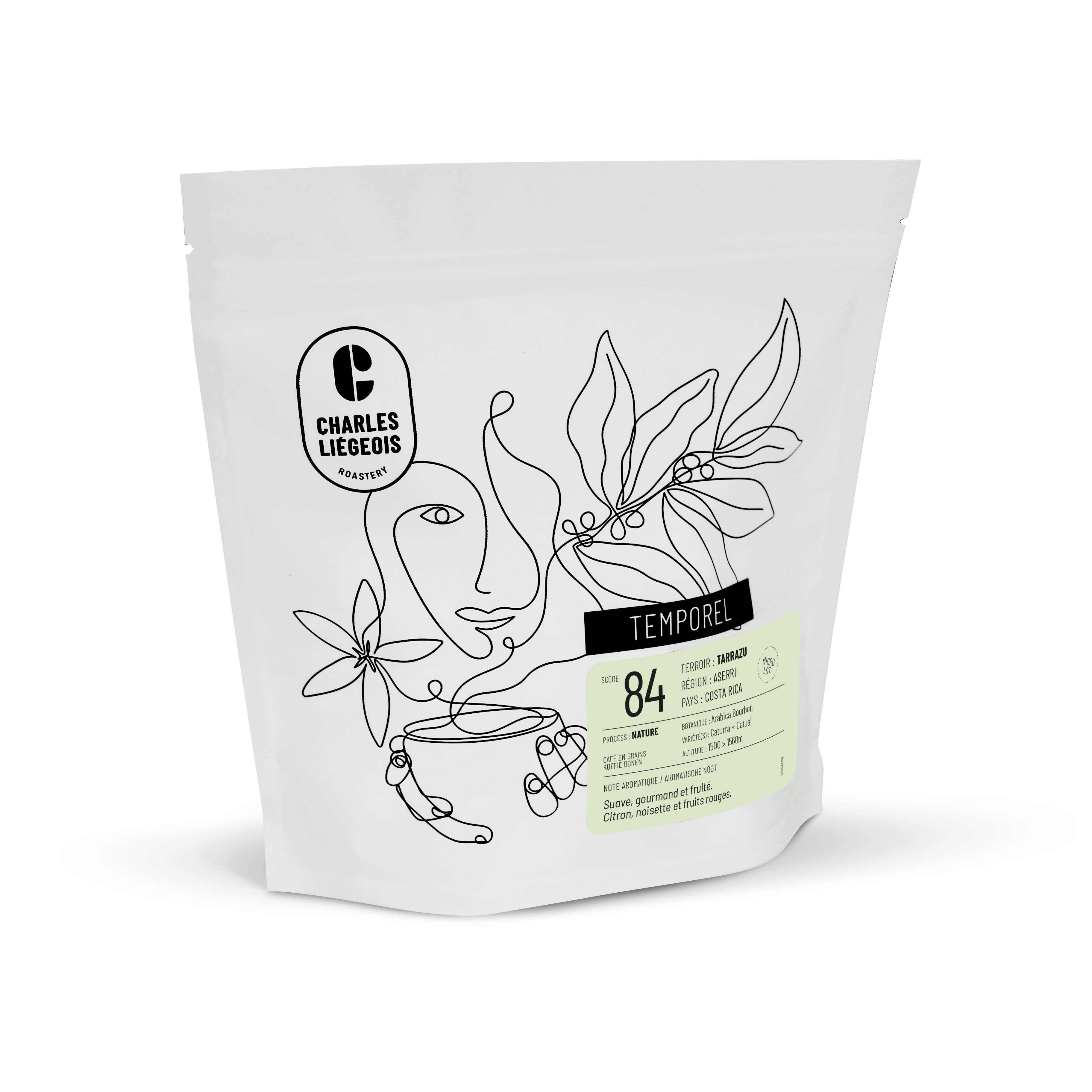 Temporal pack, range of ephemeral coffee beans roasted in Battice, Liège