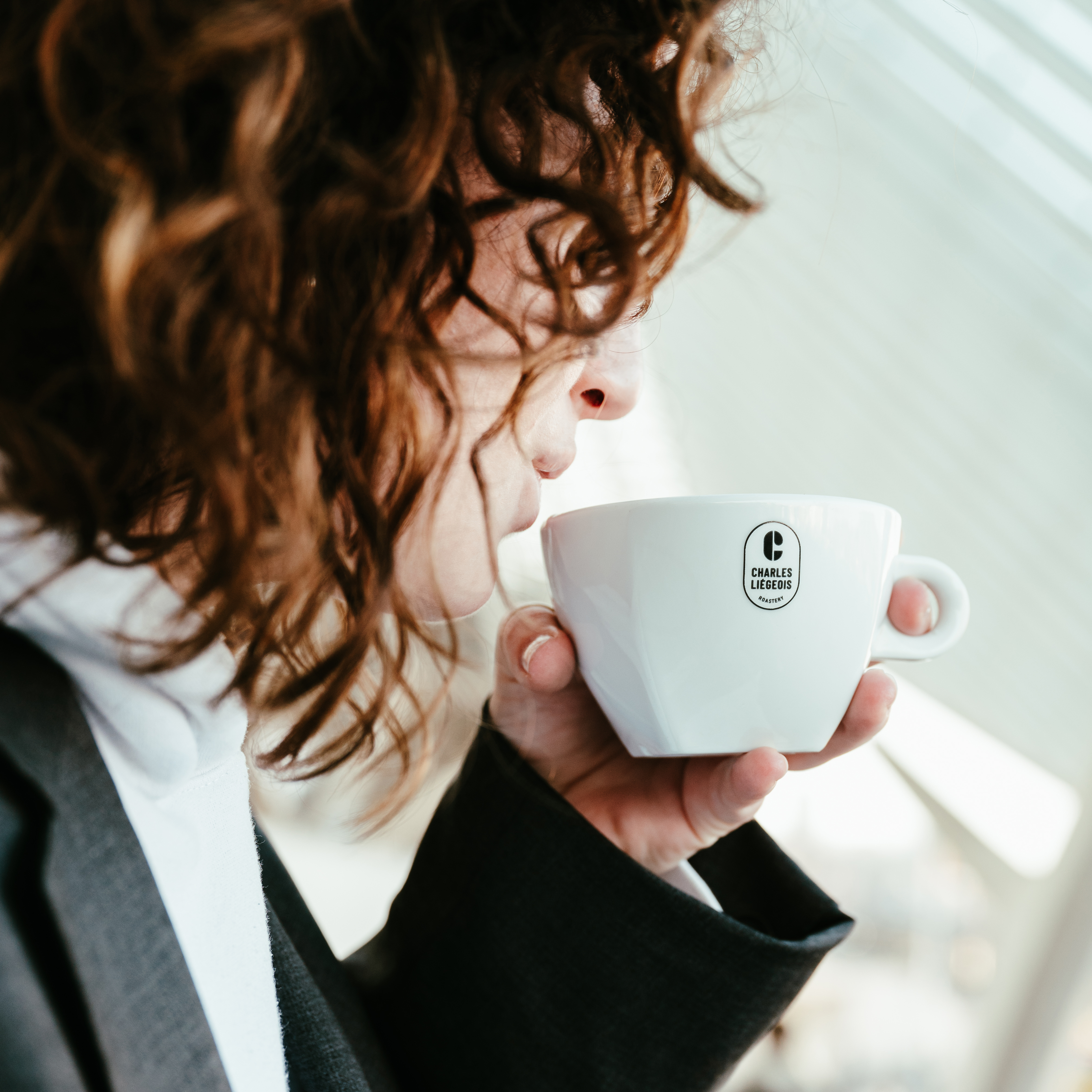 tasse Charles Liégeois Roastery au Grand Café de la gare à Liége