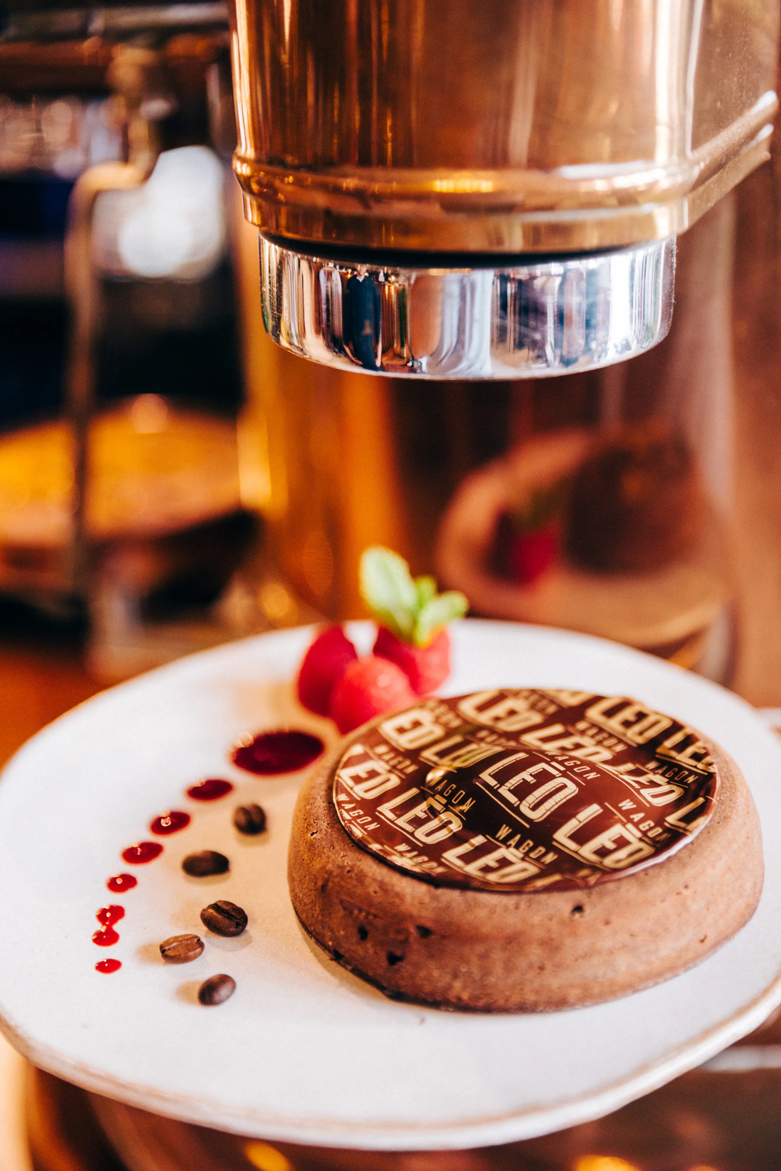 recette de fondant au chocolat et café réalisé par Léo Wagon Restaurant à Bastogne