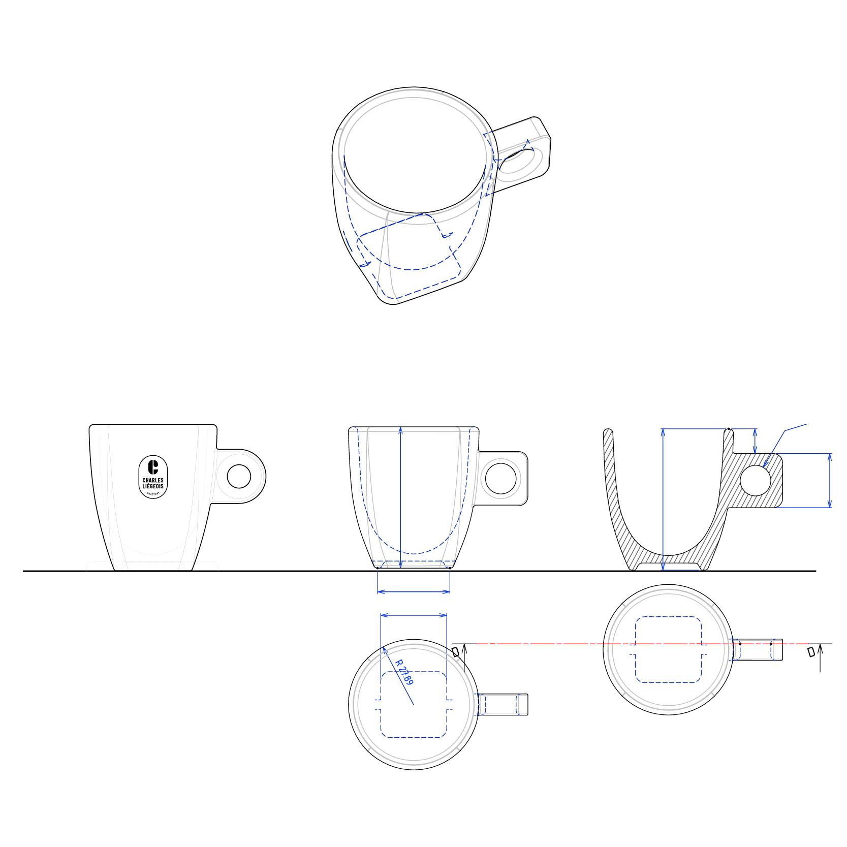 manufacture of Charles Liégeois cups