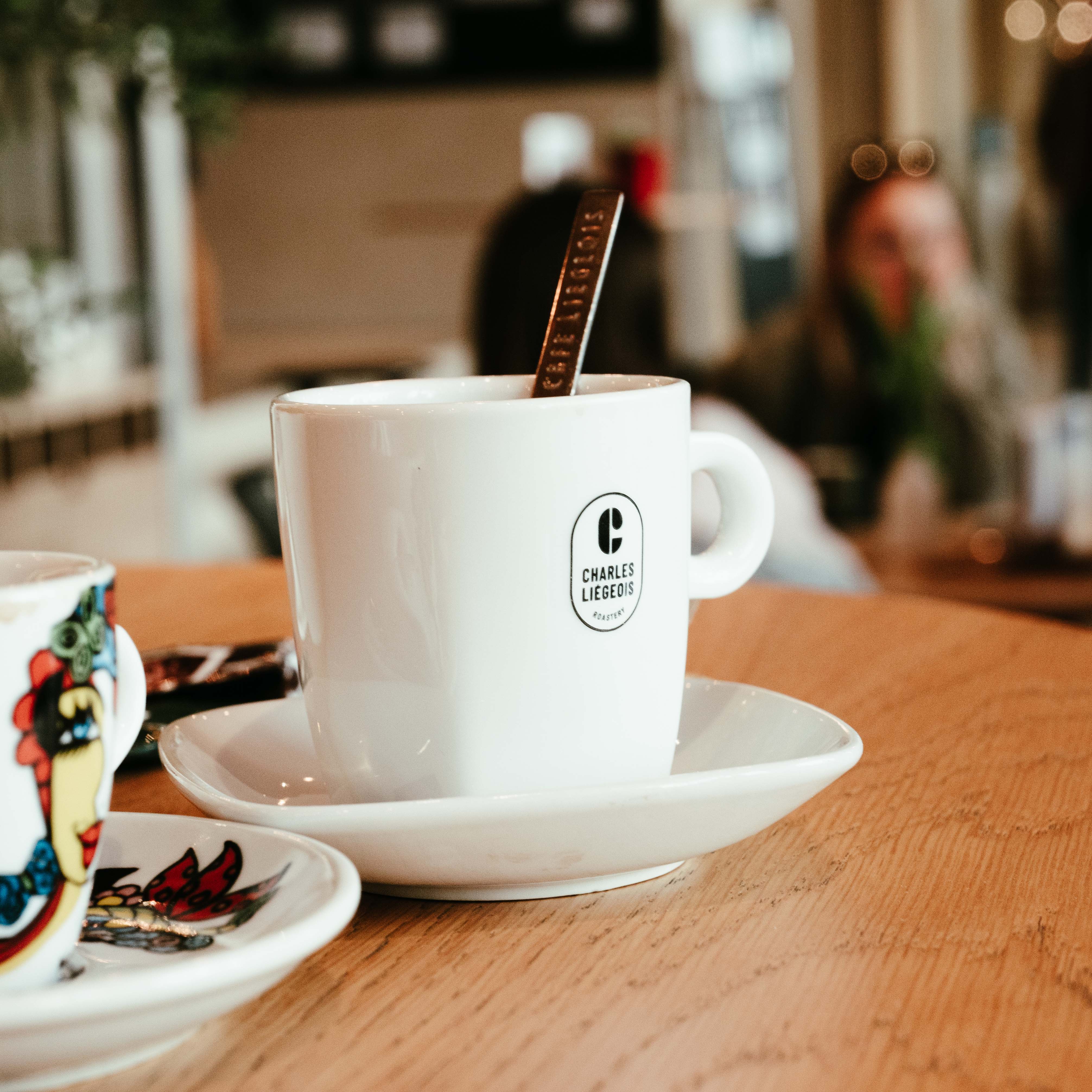 coffee tray from Charles Liégeois Roastery in the Horeca