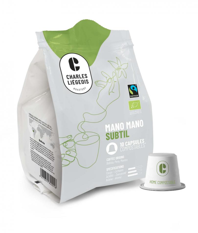 Mano Mano Subtil capsules compatible Nespresso® compostables et biodegradable