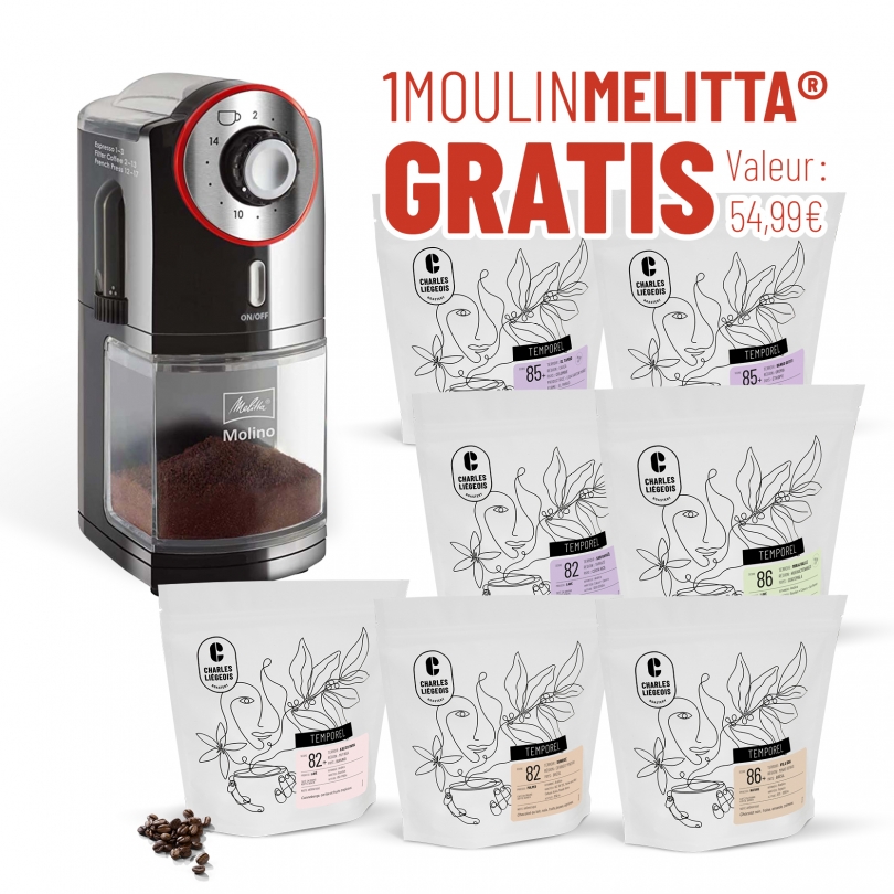 Pack Temporel de cafés de spécialité avec moulin électrique