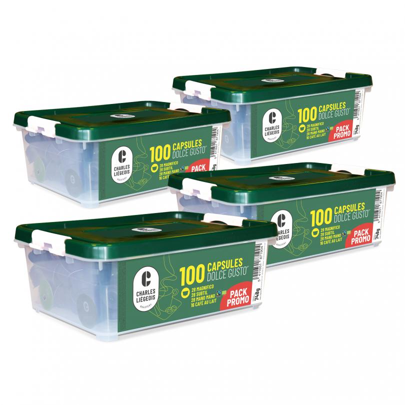 Pack 4 box de capsules compatibles Dolce Gusto®