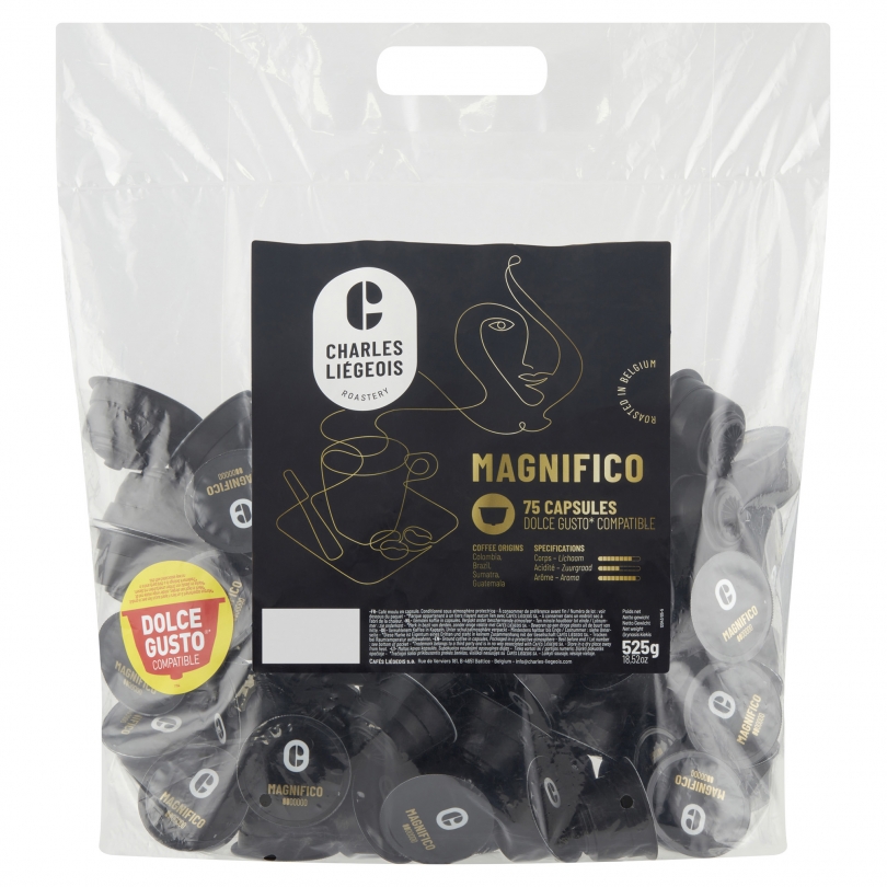 Capsules de café Dolce Gusto Magnifico de Charles Liégeois – Sachet de 75