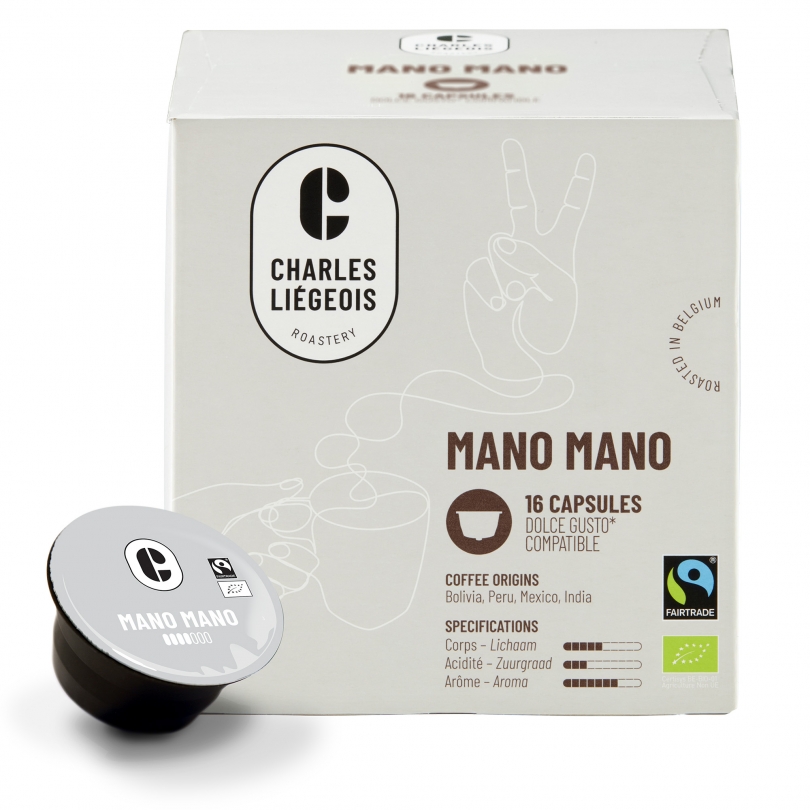 Capsules de café Dolce Gusto Mano de Charles Liégeois – Boîte de 16