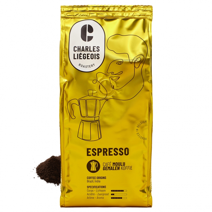 Paquet de café moulu Espresso 250g de Charles Liégeois