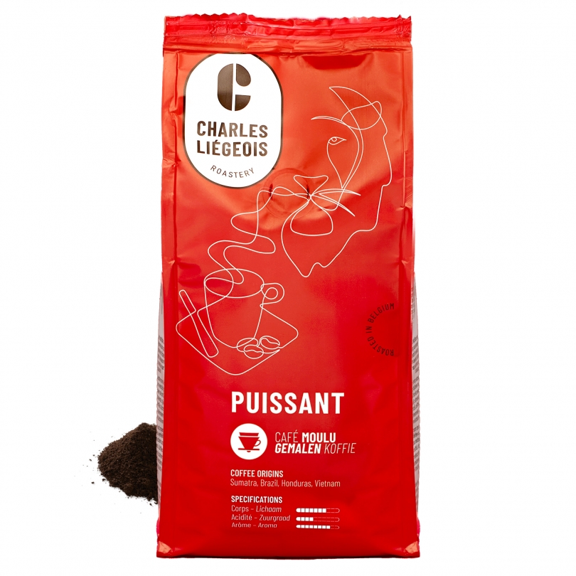 Paquet de café moulu Puissant 250g - Charles Liégeois