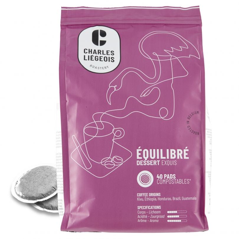 40 dosettes de café Équilibré de Charles Liégeois