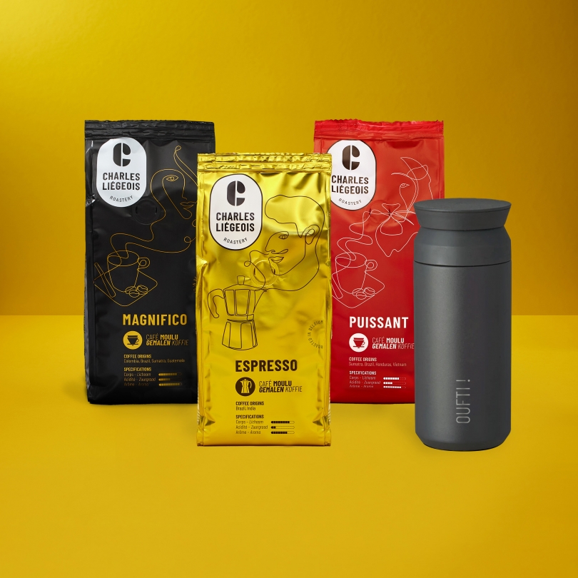 Pack belge de café moulu et 1 thermo